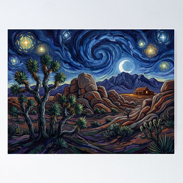 Item preview, Joshua Tree Starry Night Desert designed and sold by Bad-Decisions-Designs.