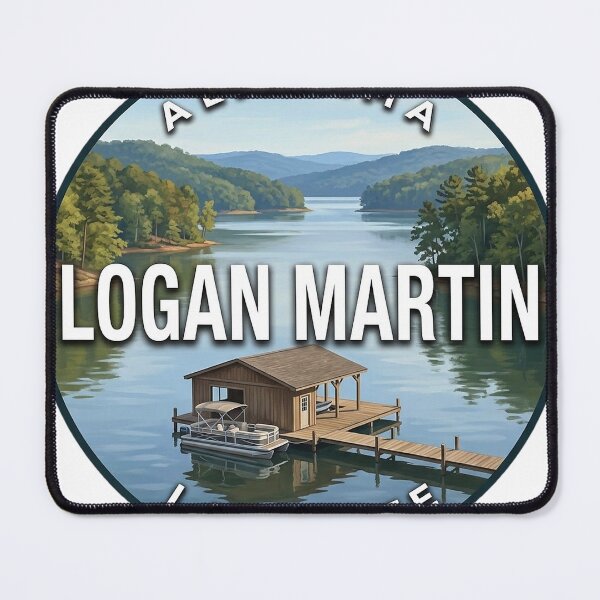 Item preview, Logan Martin Lake Alabama Round Travel Badge Sticker designed and sold by DetourDgn.