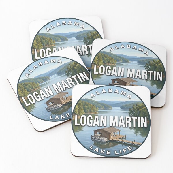 Item preview, Logan Martin Lake Alabama Round Travel Badge Sticker designed and sold by DetourDgn.