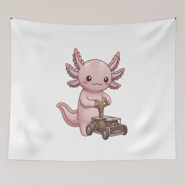 Item preview, Cute Axolotl Wind Up Toy Car designed and sold by Ella_Sketch.