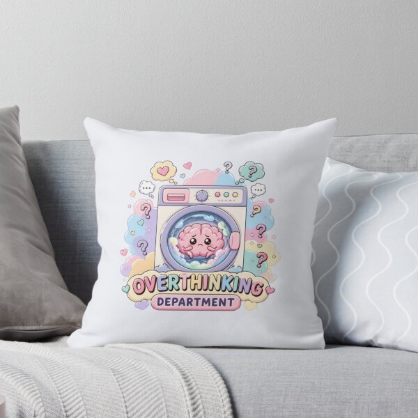 Item preview, Overthinking Department Cute Kawaii Brain Washing Machine Art designed and sold by ArtivaaStudio.