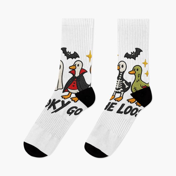 Item preview, Embroidered Spooky Goose On The Loose designed and sold by Suzu Comena.