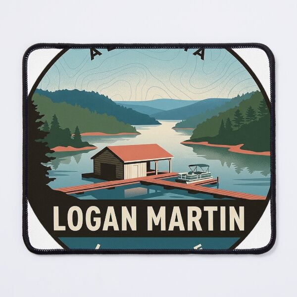 Item preview, Logan Martin Lake Alabama Vintage Park Badge Sticker designed and sold by DetourDgn.