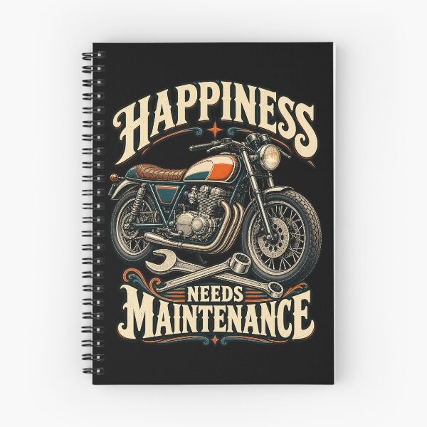 Item preview, Happiness Needs Maintenance Motorcycle Garage designed and sold by JesterKrewArt.