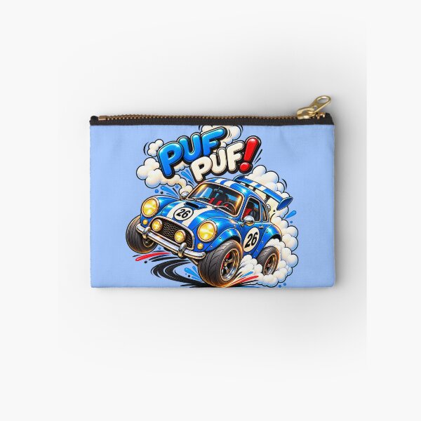 Artikelvorschau, Lustiger blauer Rallyeauto-Cartoon – Puf Puf! entworfen und verkauft von PrintGo26.