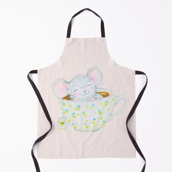 Item preview, Tea Time Mouse – Hand-drawn cute animal drawing designed and sold by alilu-art .
