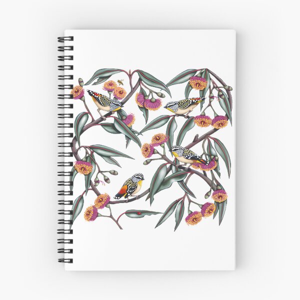 Item preview, Pardalotes in Gum Flowers Repeated Pattern Artwork by Australian Artist Laural Retz designed and sold by PATRICIA ANTOIMA.