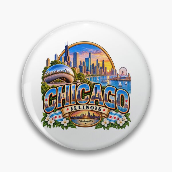 Item preview, Chicago Illinois - Skyline Lake Michigan & Windy City designed and sold by Wandervogel123.