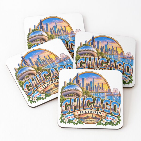 Item preview, Chicago Illinois - Skyline Lake Michigan & Windy City designed and sold by Wandervogel123.