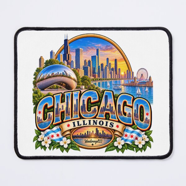 Item preview, Chicago Illinois - Skyline Lake Michigan & Windy City designed and sold by Wandervogel123.