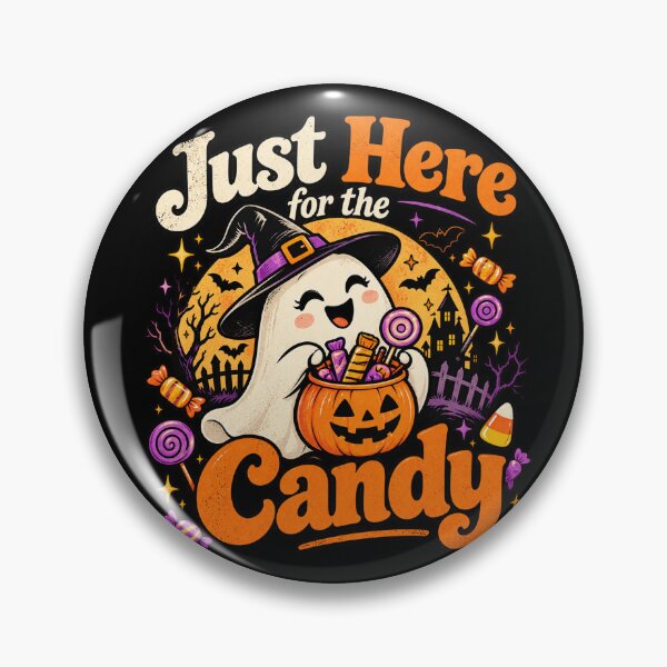 Item preview, Solo estoy aquí por los dulces: un lindo fantasma retro de Halloween. designed and sold by NViora.