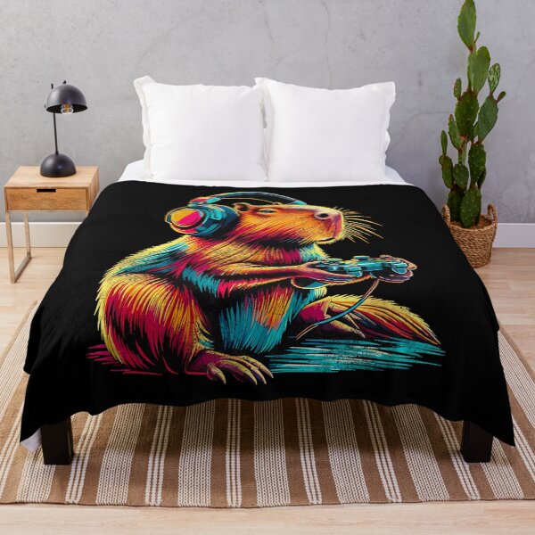Item preview, Capybara Gaming - Funny Gamer Capybara Design designed and sold by JesterKrewArt.