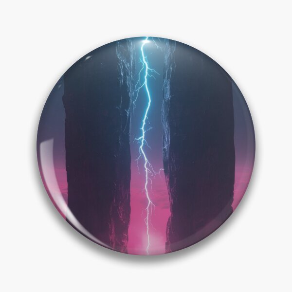 Item preview, Cyan Lightning Striking Between Giant Basalt Monoliths designed and sold by monkeybusiness.pt.