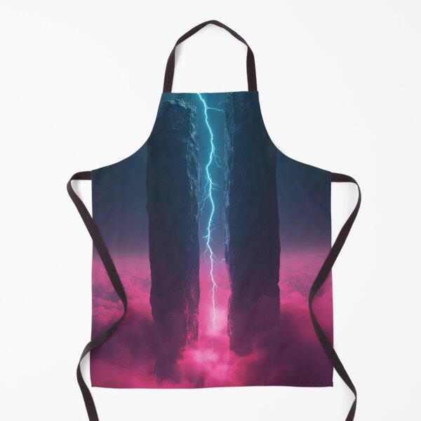 Item preview, Cyan Lightning Striking Between Giant Basalt Monoliths designed and sold by monkeybusiness.pt.