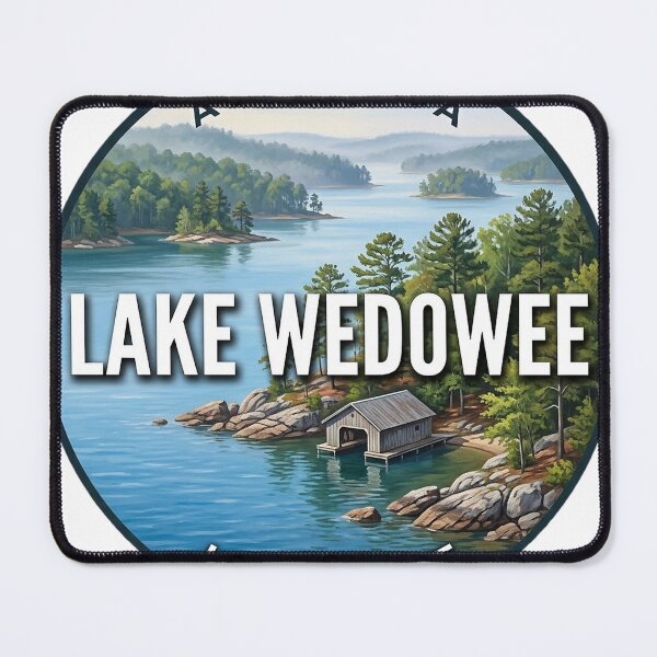 Item preview, Lake Wedowee Alabama Round Travel Badge Sticker designed and sold by DetourDgn.