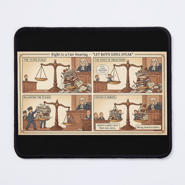 Item preview, Result of the image description: The scales of justice and the right to be heard designed and sold by Mianku | Für das Leben.