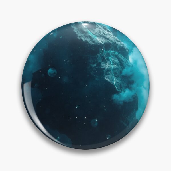 Item preview, Colossal Floating Asteroid In Cyan Cosmic Mist designed and sold by monkeybusiness.pt.