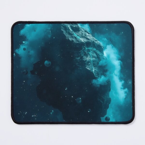 Item preview, Colossal Floating Asteroid In Cyan Cosmic Mist designed and sold by monkeybusiness.pt.