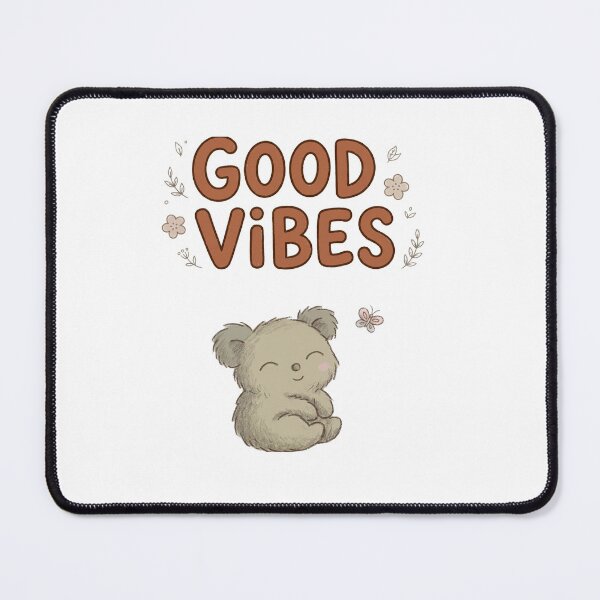 Item preview, Good Vibes Cute Koala with Butterfly Hand Lettered designed and sold by FreshmanJ.