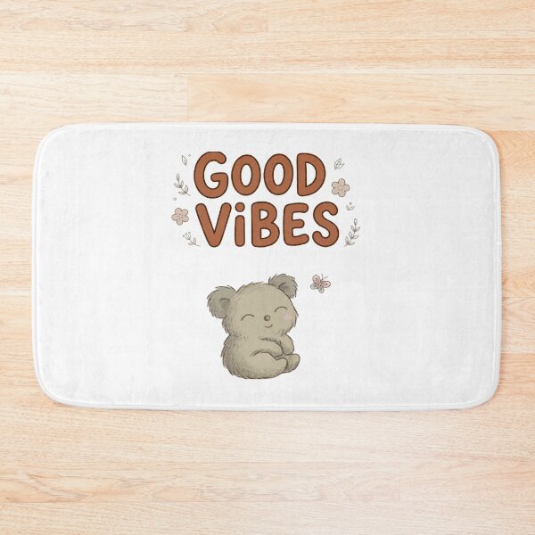 Item preview, Good Vibes Cute Koala with Butterfly Hand Lettered designed and sold by FreshmanJ.