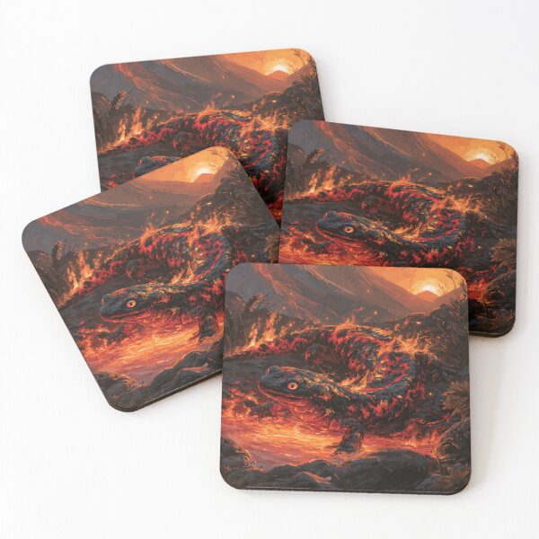 Item preview, A magnificent mythical Fire Salamander, Fantasy & Mythological Creatures designed and sold by CDC40.