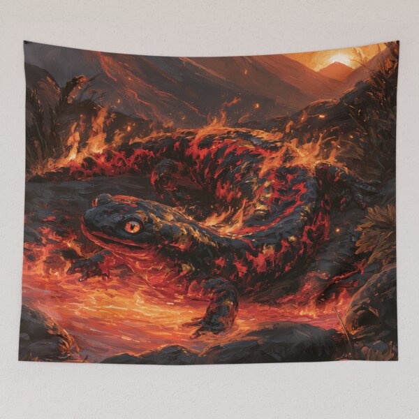 Item preview, A magnificent mythical Fire Salamander, Fantasy & Mythological Creatures designed and sold by CDC40.