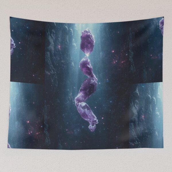Item preview, Floating Purple Crystals In Deep Alien Abyss designed and sold by monkeybusiness.pt.