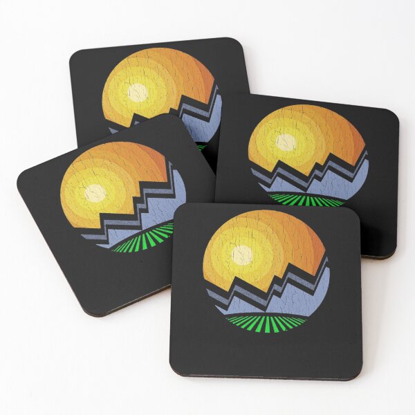 Item preview, Abstract Geometric Mountain Peak Green Field designed and sold by BerylLedner47.