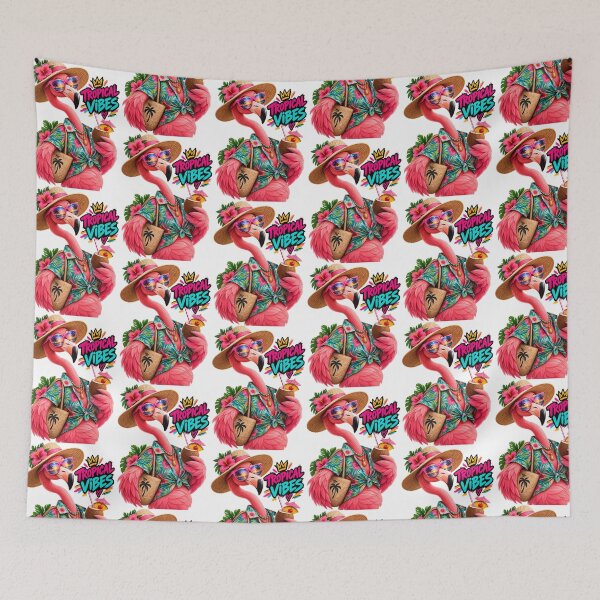 Item preview, Tropical Flamingo in Hawaiian Shirt with Cocktail designed and sold by InterStore78.