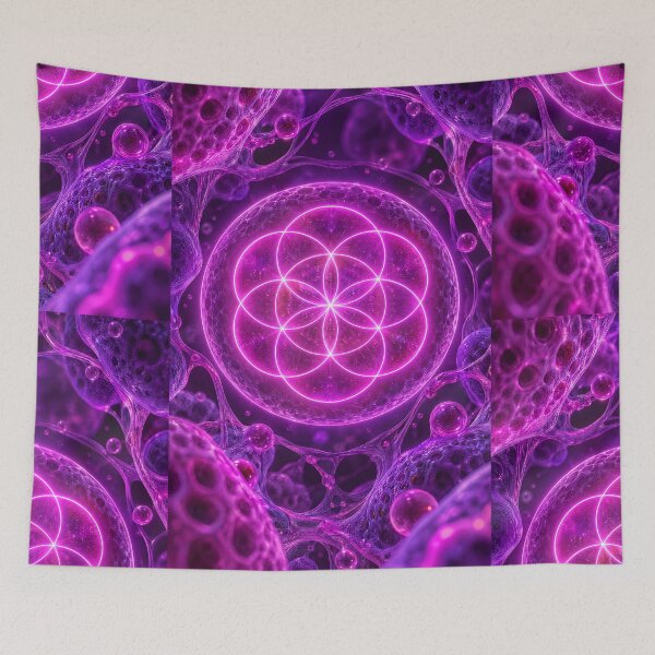 Item preview, Glowing Sacred Geometry Seed In Microscopic Cell designed and sold by monkeybusiness.pt.