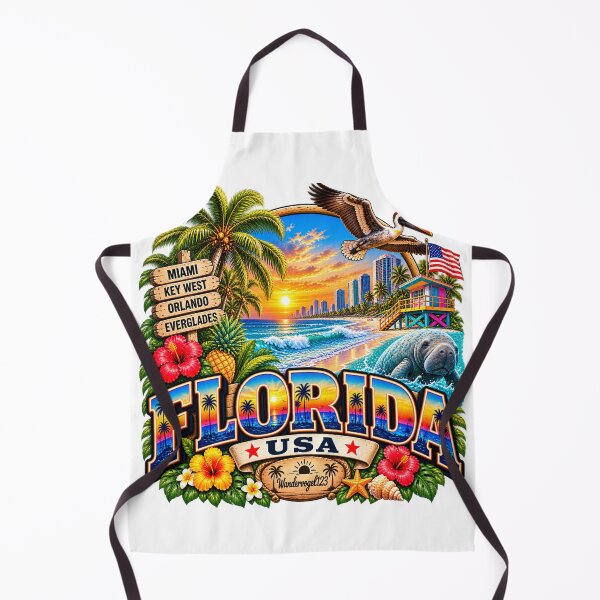 Item preview, Florida USA – Sunshine State beach palm trees & Miami designed and sold by Wandervogel123.