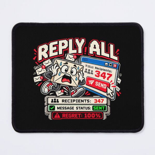 Item preview, Reply All – Retro Pixel Email Disaster Humor designed and sold by Mad Factory Designs.