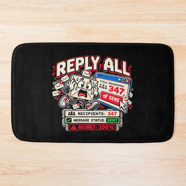 Item preview, Reply All – Retro Pixel Email Disaster Humor designed and sold by Mad Factory Designs.