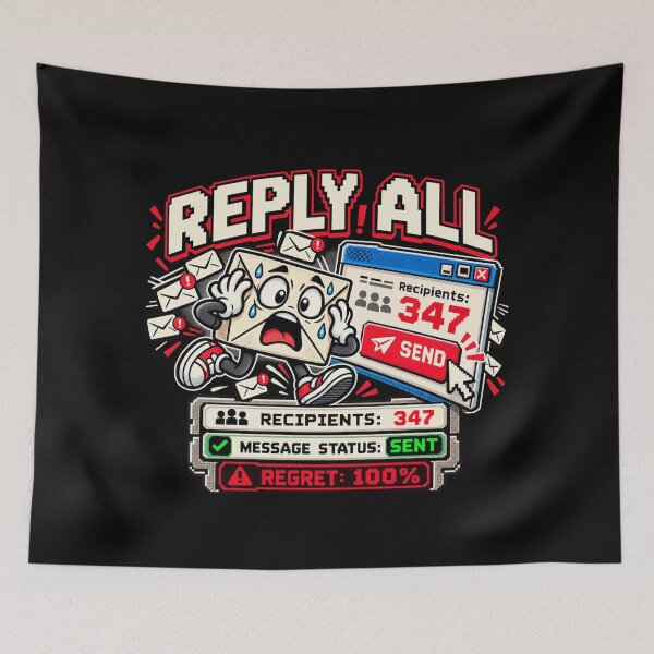 Item preview, Reply All – Retro Pixel Email Disaster Humor designed and sold by Mad Factory Designs.