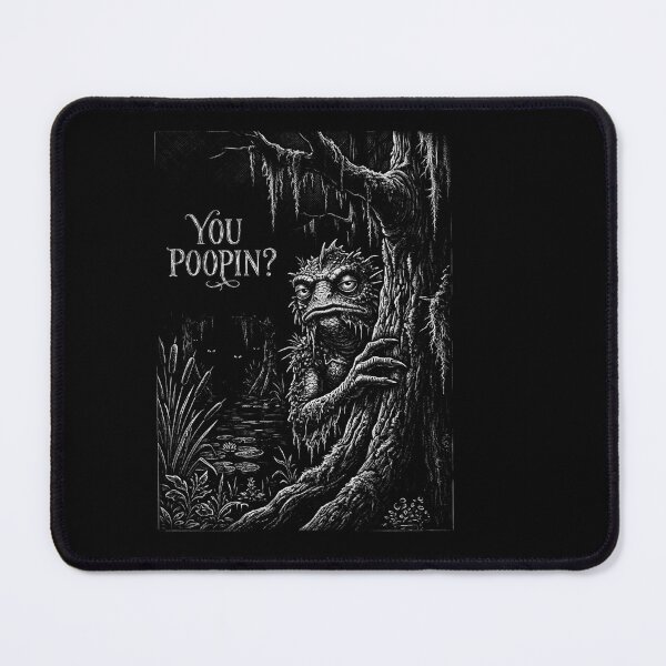 Item preview, You Poopin? Funny Cryptid Swamp Monster Bathroom Humor designed and sold by FolkGraphics.
