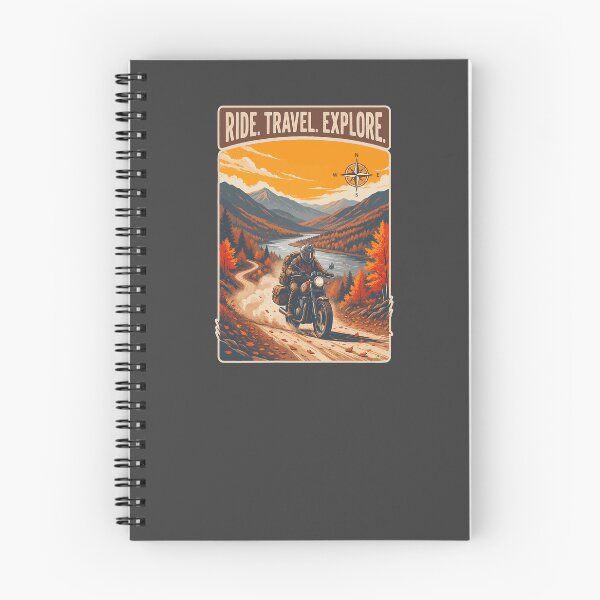 Item preview, Ride Travel Explore Motorcycle Adventure Bike Rider Sticker TShirt 06 designed and sold by OuterShellUK.