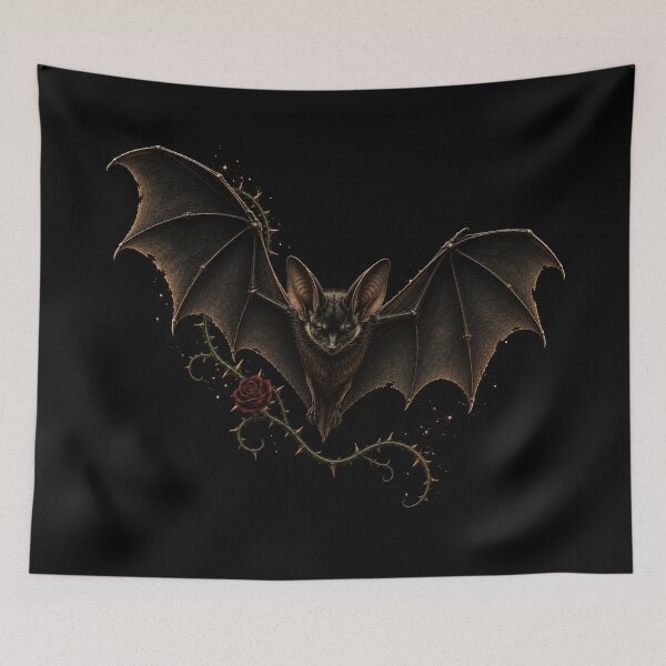 Item preview, Botanical Bat | Victorian Gothic Dark Cottagecore Art designed and sold by Briarmoire.