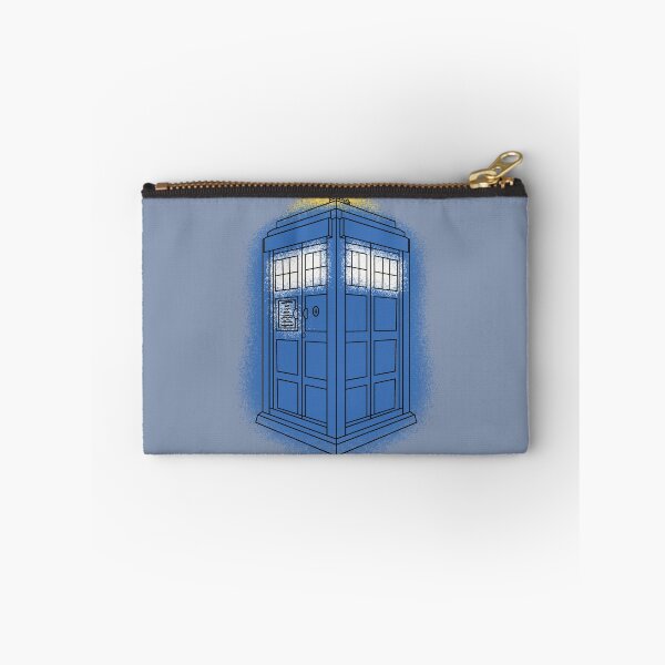 Aperçu de l'œuvre Dessin au trait inspiré du TARDIS de Doctor Who (bleu, blanc et jaune) créée et vendue par Burnt_Pikachu.