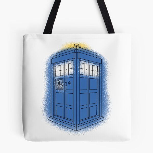 Item preview, TARDIS Dr. Who Inspired Line-art (Blue, White & Yellow) designed and sold by Burnt_Pikachu.