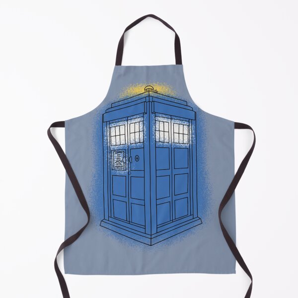Item preview, TARDIS Dr. Who Inspired Line-art (Blue, White & Yellow) designed and sold by Burnt_Pikachu.