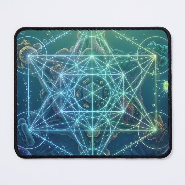 Item preview, Glowing Metatron Cube Over Microscopic Aquatic Life designed and sold by monkeybusiness.pt.