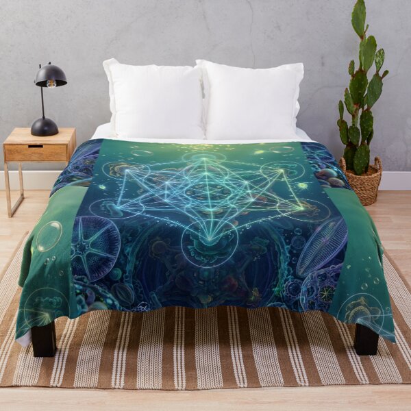 Item preview, Glowing Metatron Cube Over Microscopic Aquatic Life designed and sold by monkeybusiness.pt.