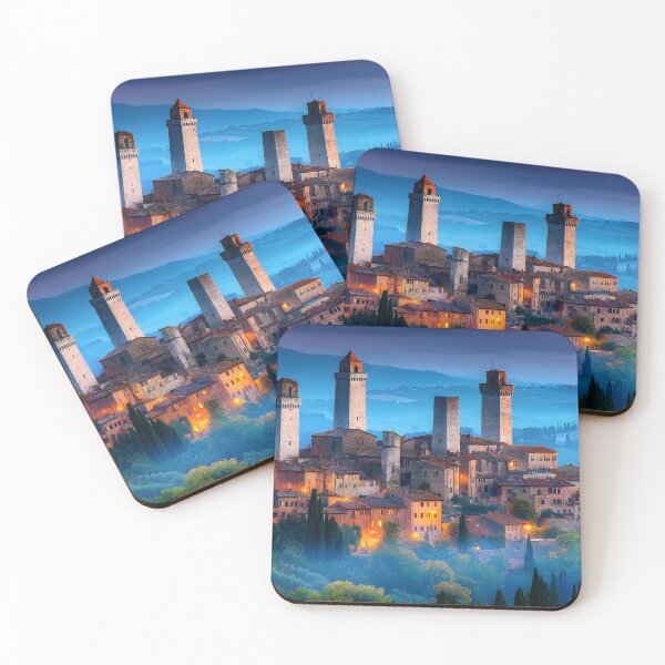 Item preview, Enchanting Medieval Town Towering above the Valley designed and sold by Artessie.