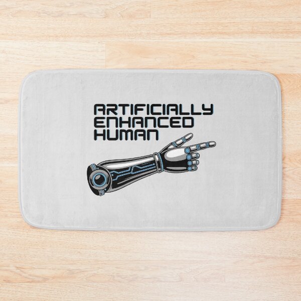 Item preview, Artificially Enhanced Human – Futuristic AI Cyborg Humor designed and sold by Jollys-ArtShop.