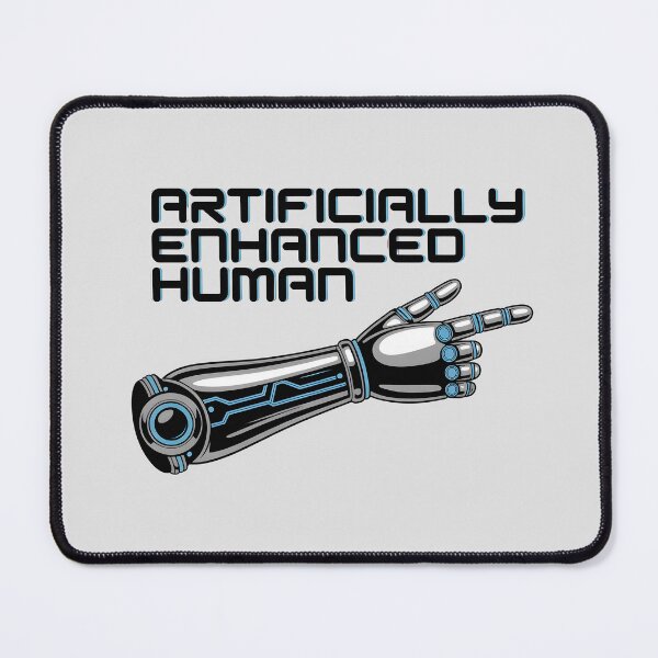 Item preview, Artificially Enhanced Human – Futuristic AI Cyborg Humor designed and sold by Jollys-ArtShop.