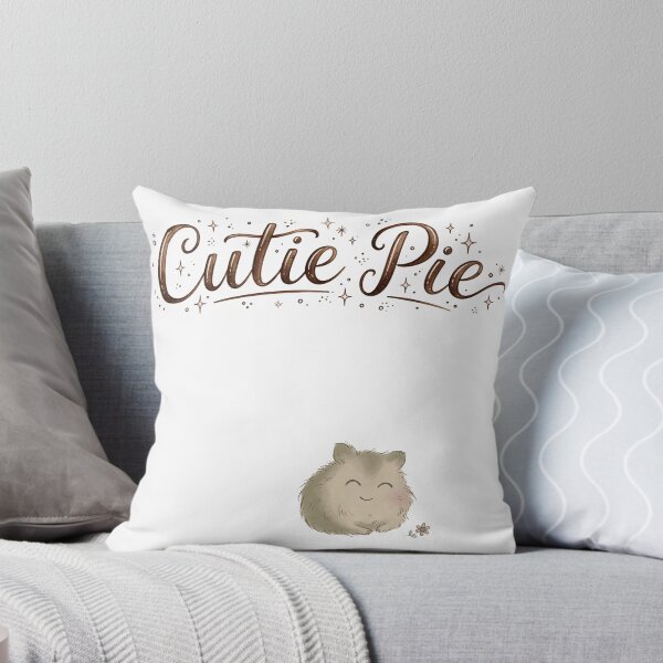 Item preview, Cutie Pie Fluffy Hamster with Daisy Hand Lettered designed and sold by FreshmanJ.