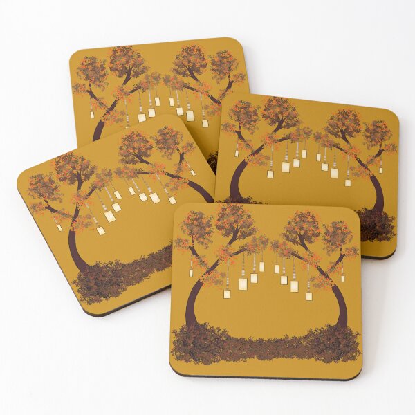 Item preview, Whimsical Autumn Arch Trees with Hanging Lanterns designed and sold by BaraisVisuals.
