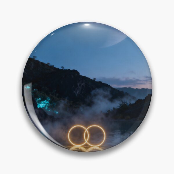 Item preview, Glowing Infinity Symbol Above Steamy Alien Lagoon designed and sold by monkeybusiness.pt.