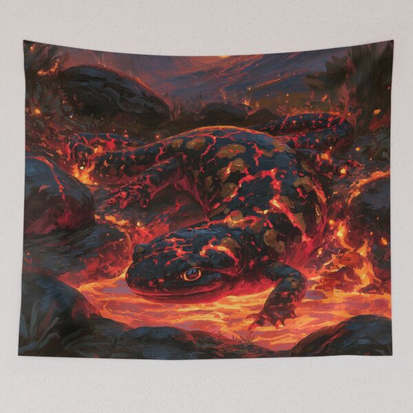 Item preview, A magnificent mythical Fire Salamander, Fantasy & Mythological Creatures designed and sold by CDC40.