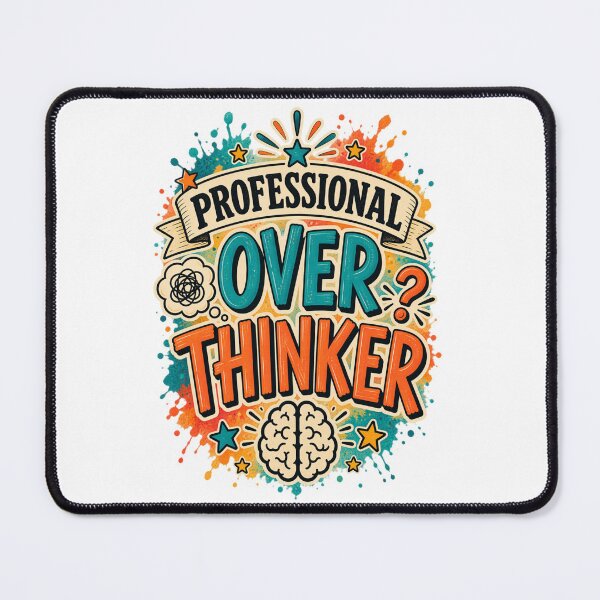 Item preview, Professional Overthinker Funny Quote designed and sold by MarselArt.